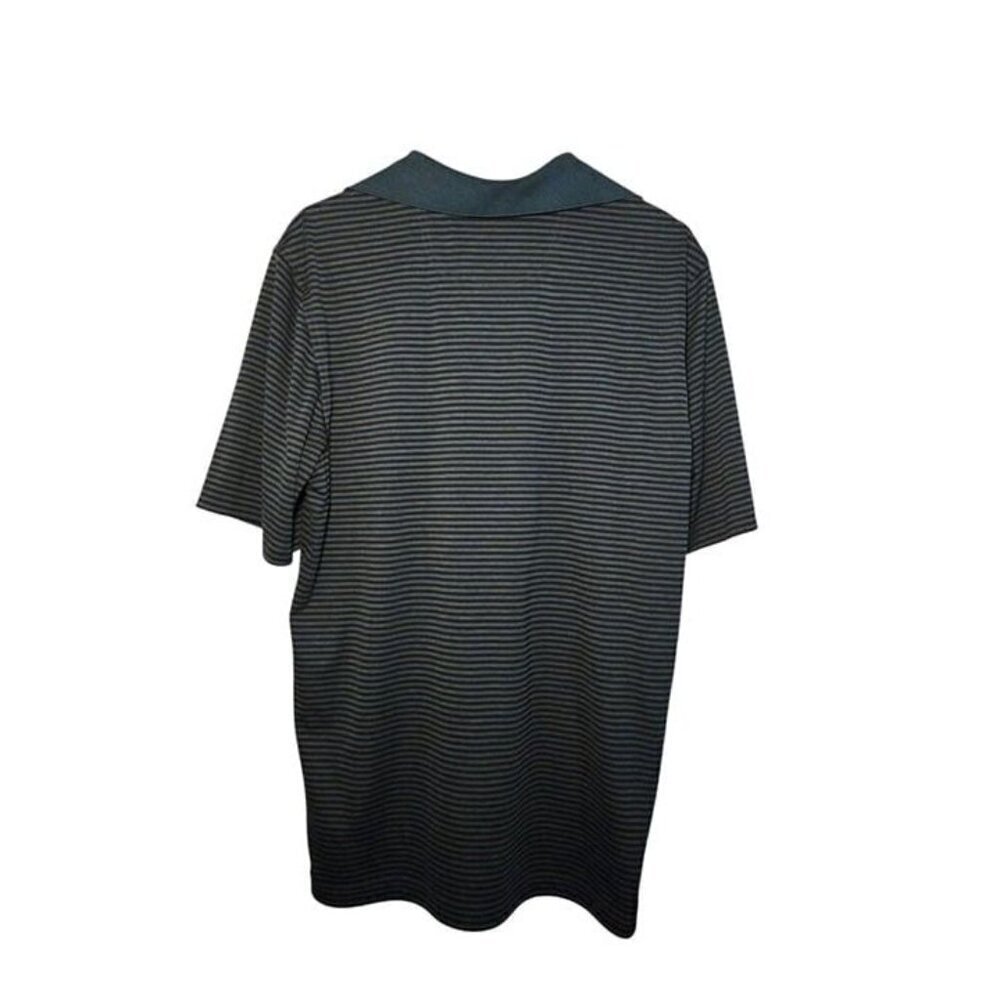 Greg Norman Polo Shirt Men’s M Play Dry Green Striped Collared Golf Activewear - Picture 2 of 5